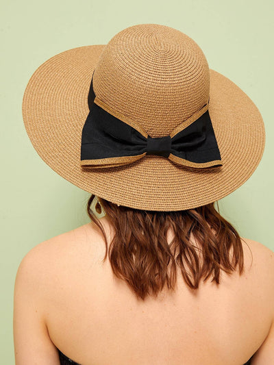 Bow Tie Decor Floppy Hat