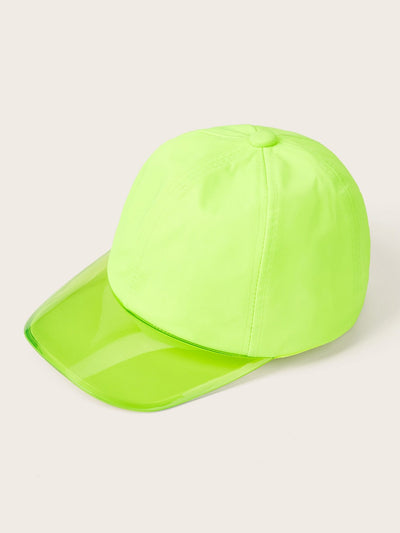 Transparent Neon Yellow Baseball Cap