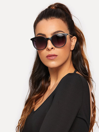 Two Tone Fat Lens Sunglasses