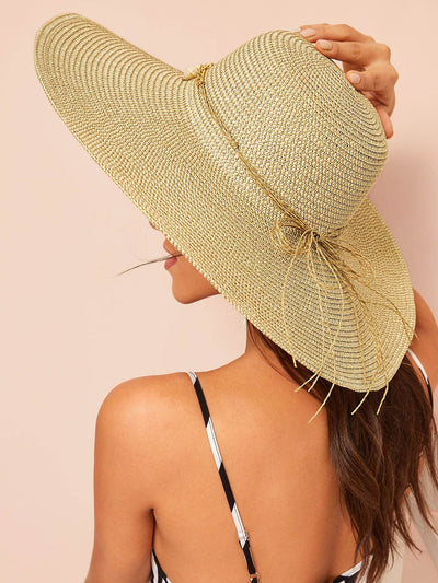 Conch & Starfish Pendant Chain Detail Floppy Hat