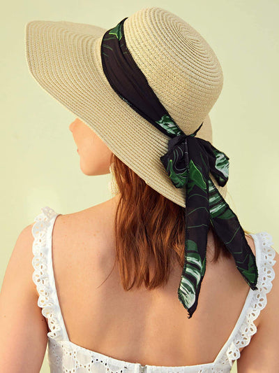 Tropical Bow Knot Floppy Hat