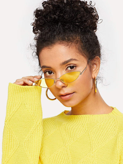 Tinted Lens Cat Eye Sunglasses