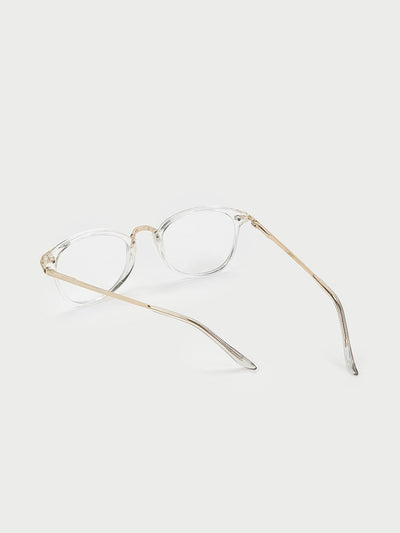 Two Tone Transparent Frame Glasses