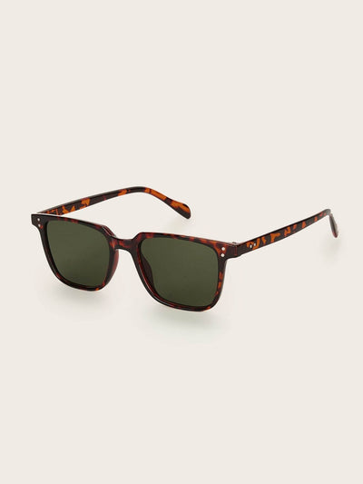 Tortoiseshell Frame Flat Lens Sunglasses