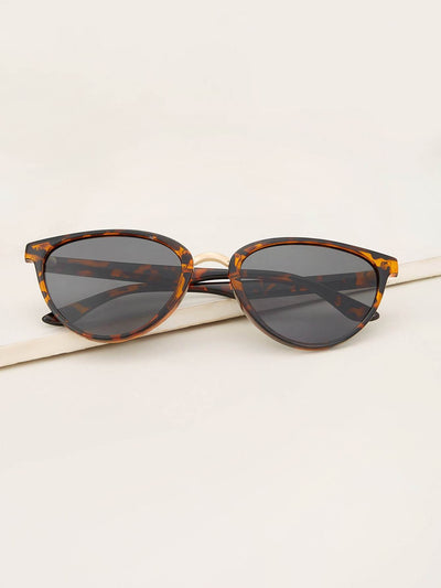 Tortoiseshell Frame Flat Lens Sunglasses