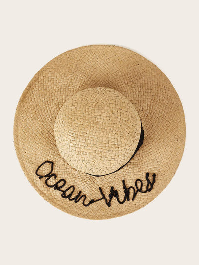 Letter & Band Decor Floppy Hat
