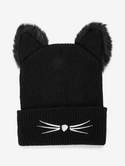 Pom Pom Ear Beanie Hat
