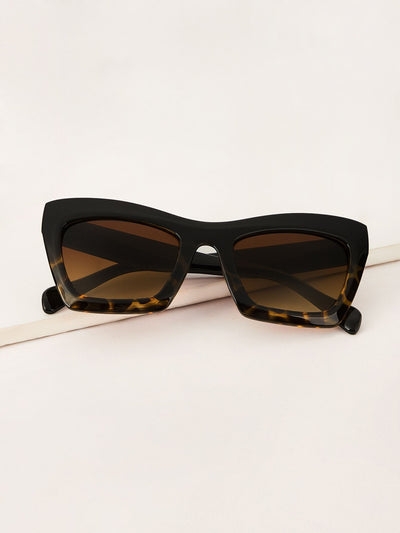 Tortoiseshell Frame Flat Lens Sunglasses