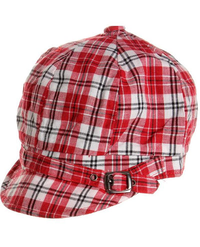 Womens Plaid Summer Cabbie Hat