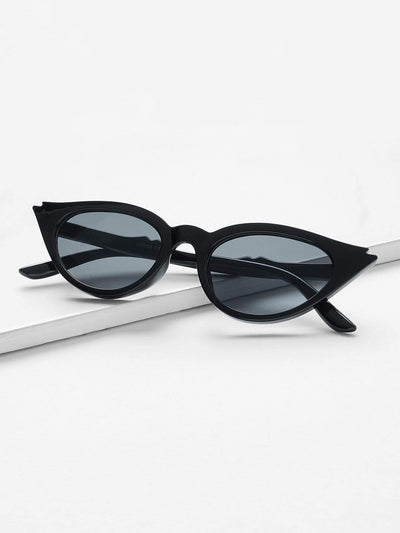 Cat Eye Flat Lens Sunglasses