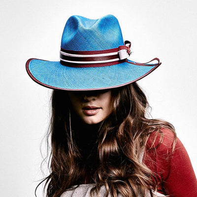 La Finca Panama Hat - Blue