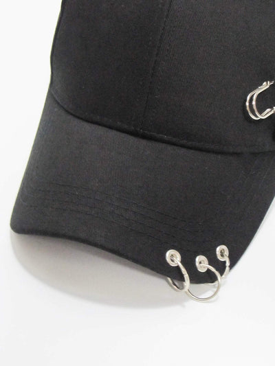 Ring & Pin Detail Baseball Cap