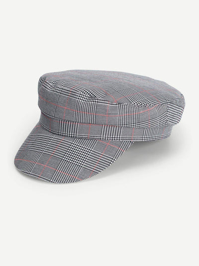 Houndstooth Baker Boy Hat