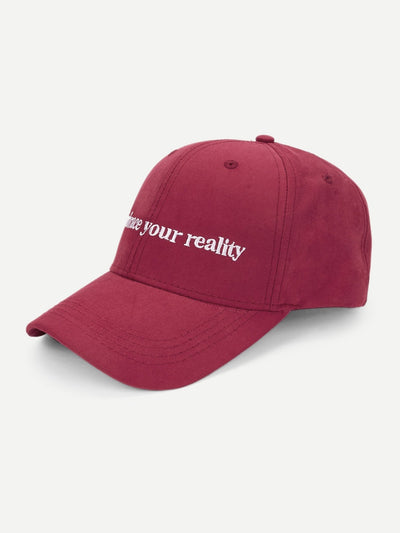Slogan Embroidery Baseball Cap