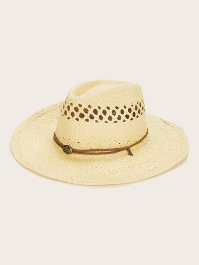 Woven Rope Decor Hollow Fedora