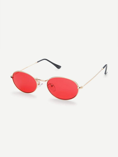 Tinted Oval Sunglasses
