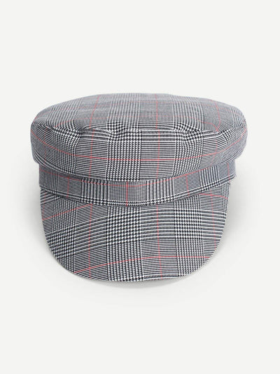 Houndstooth Baker Boy Hat