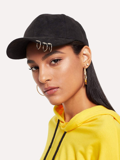 Ring Detail Baseball Cap