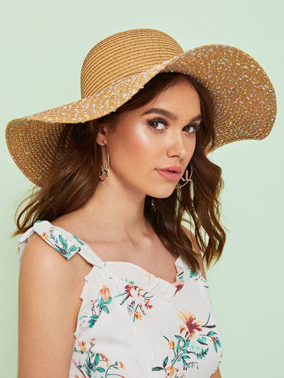 Bow Knot Decor Floppy Hat