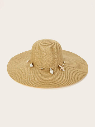 Shell Trim Floppy Hat