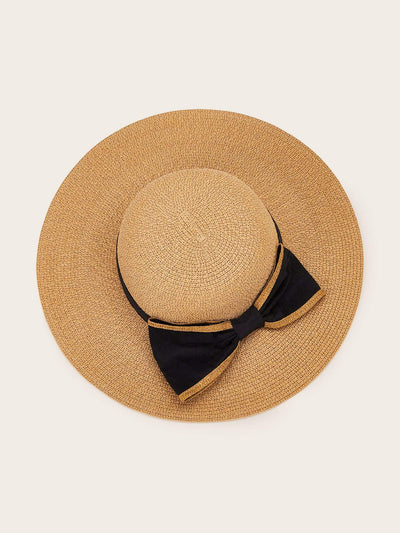 Bow Tie Decor Floppy Hat