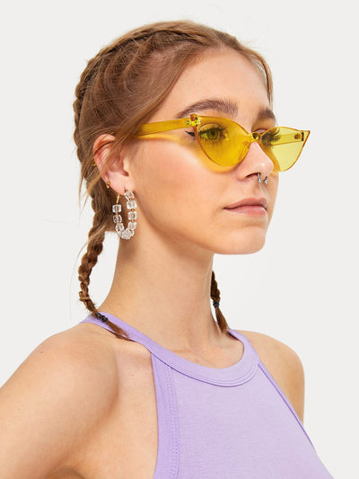 Rimless Cat Eye Sunglasses