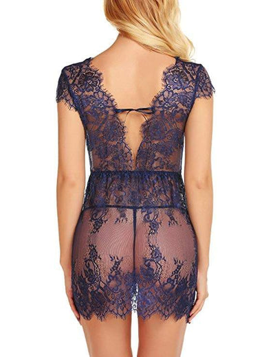 Eyelash Lace Dress With Thong