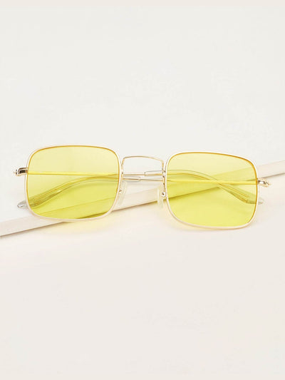 Metal Frame Tinted Lens Sunglasses