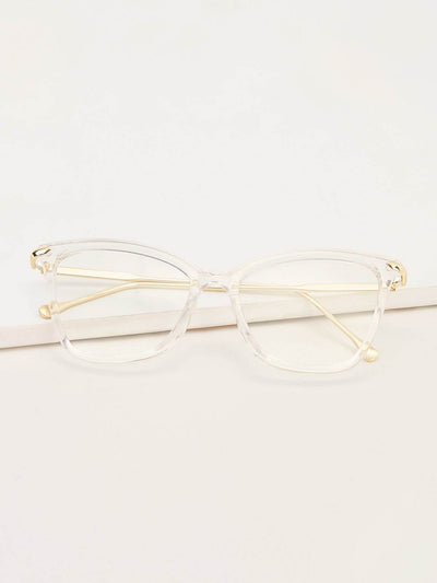 Transparent Frame Cat Eye Glasses