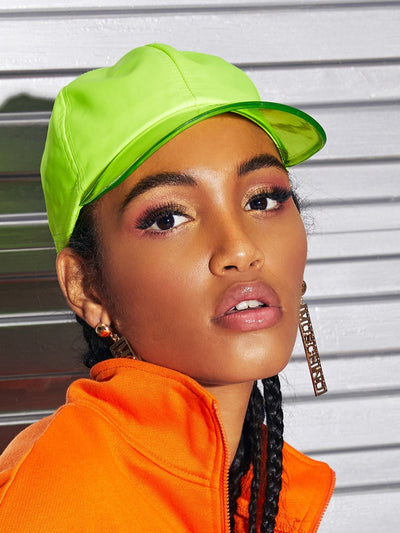 Transparent Neon Yellow Baseball Cap
