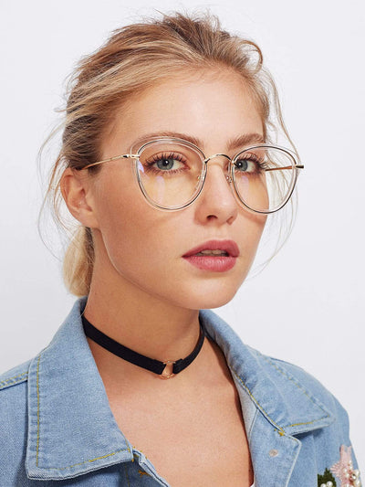 Clear Frame Cat Eye Glasses
