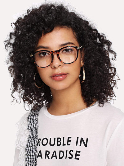 Leopard Frame Retro Glasses