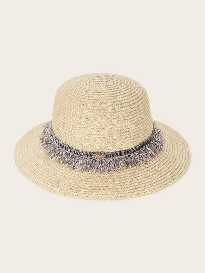 Tweed Decor Straw Hat