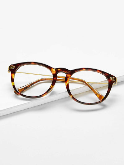 Leopard Frame Retro Glasses