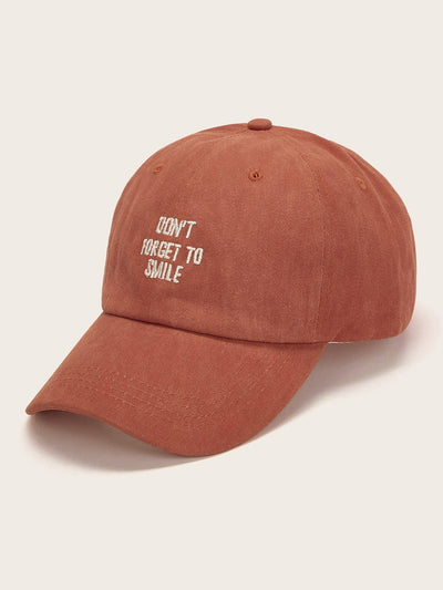 Slogan Embroidery Baseball Cap