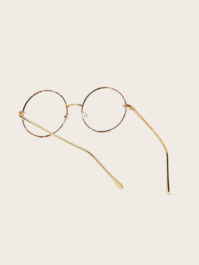 Round Tortoiseshell Frame Glasses