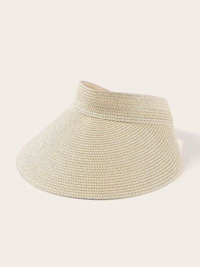 Buckle Detail Straw Paper Visor