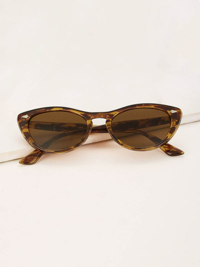 Tortoiseshell Frame Cat Eye Sunglasses