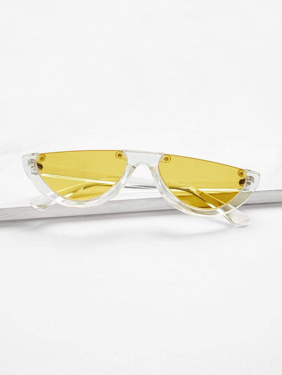 Clear Frame Tinted Lens Sunglasses
