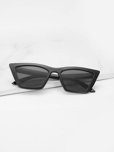 Plain Frame Flat Lens Sunglasses