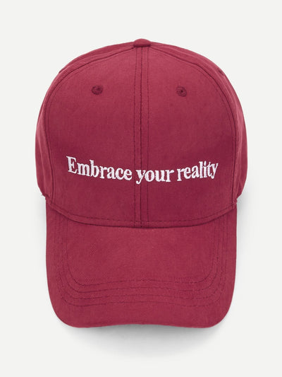 Slogan Embroidery Baseball Cap
