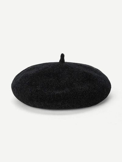 Chenille Plain Beret Cap