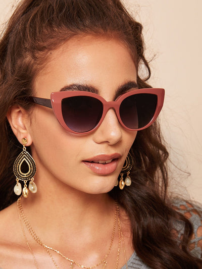 Tinted Lens Cat Eye Sunglasses