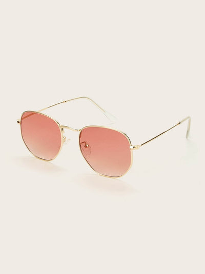 Metal Frame Tinted Lens Sunglasses