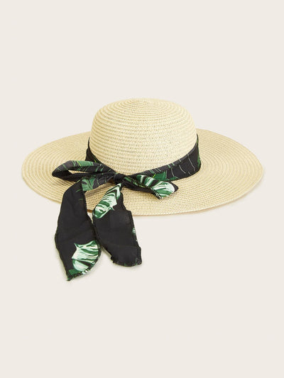 Tropical Bow Knot Floppy Hat
