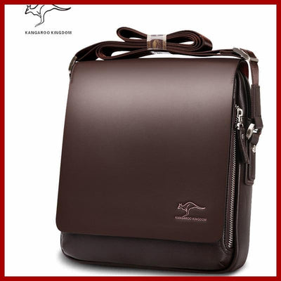 Leather bag casual male shoulder briefcase kangaroo messenger bag men's travel bag