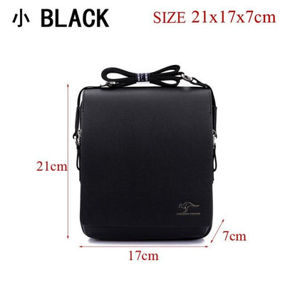 Leather bag casual male shoulder briefcase kangaroo messenger bag men's travel bag