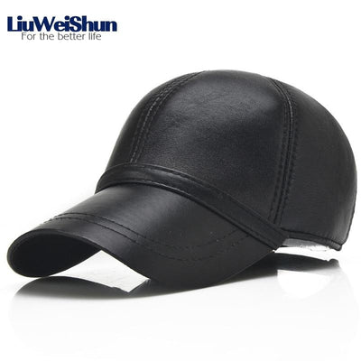 Spring Sheep Skin Genuine Leather Baseball Cap - Adjustable - Casual - Outdoor Cap
