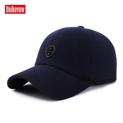 Corduroy Sport winter baseball cap with ears - warm cap for golf