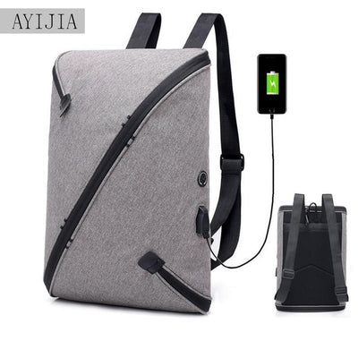 Creative anti-theft backpack - smart usb charging with headphone jack